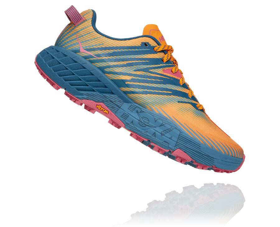 Tenis Trail Hoka One One Feminino Azuis - Speedgoat 4 - 930-CIHZTG